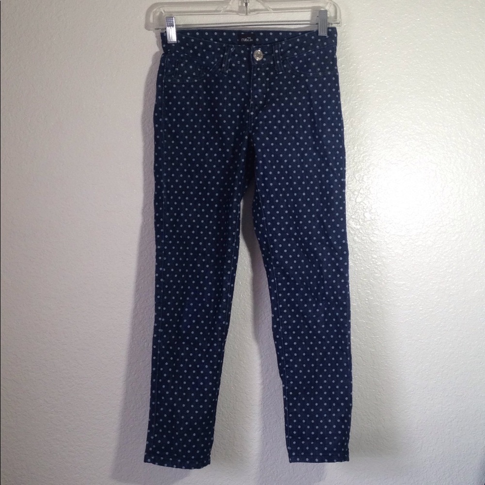 FINAL MARKDOWN Rue 21 Polka Dot Blue Jeans (3/4)